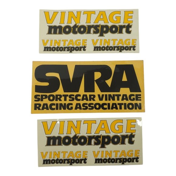 SVRA Sportscar Vintage Racing Association 1990s Sticker Decal Lot Of 3 NOS - Picture 1 of 10